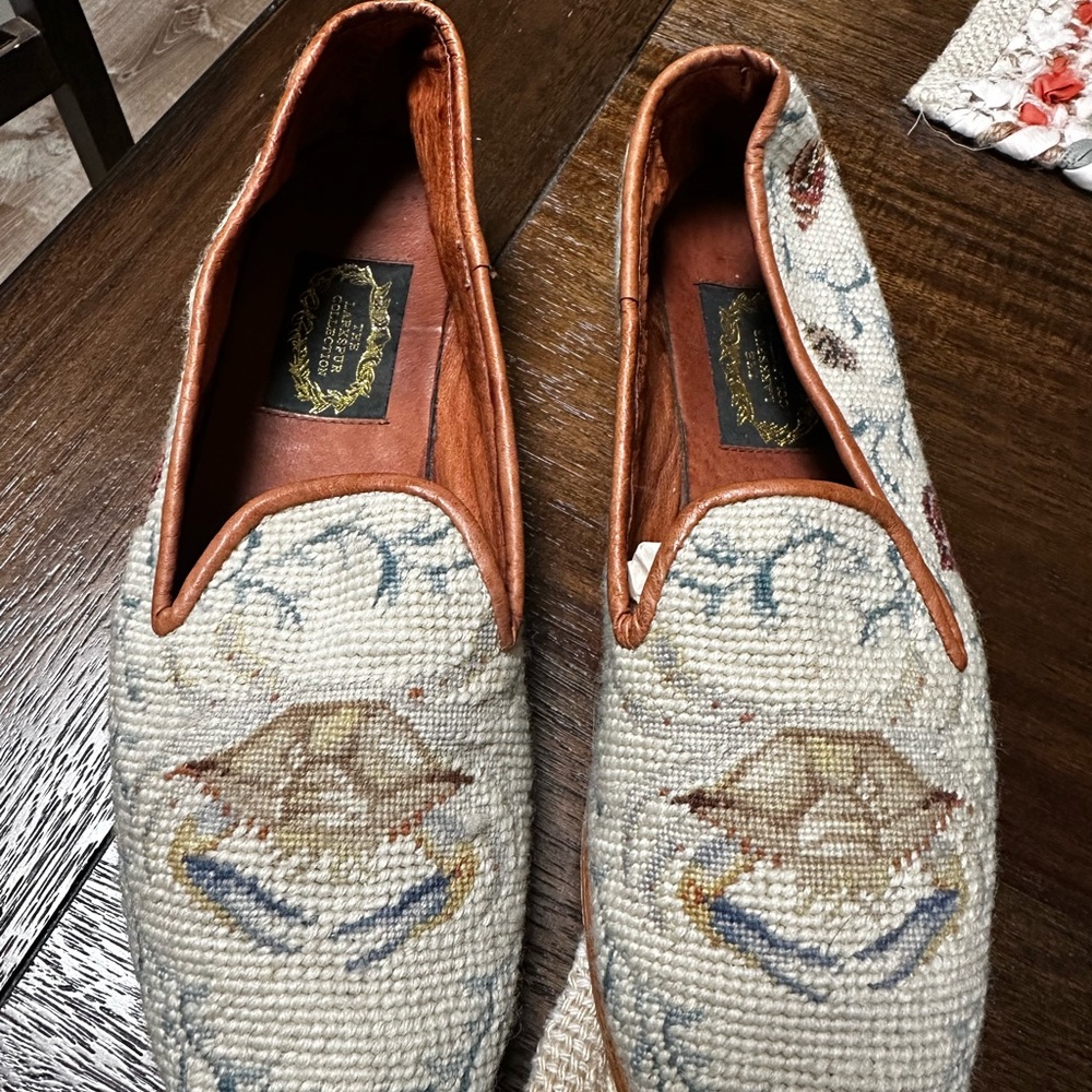 Women’s Woven Slip-On Loafers - Brown and Cream